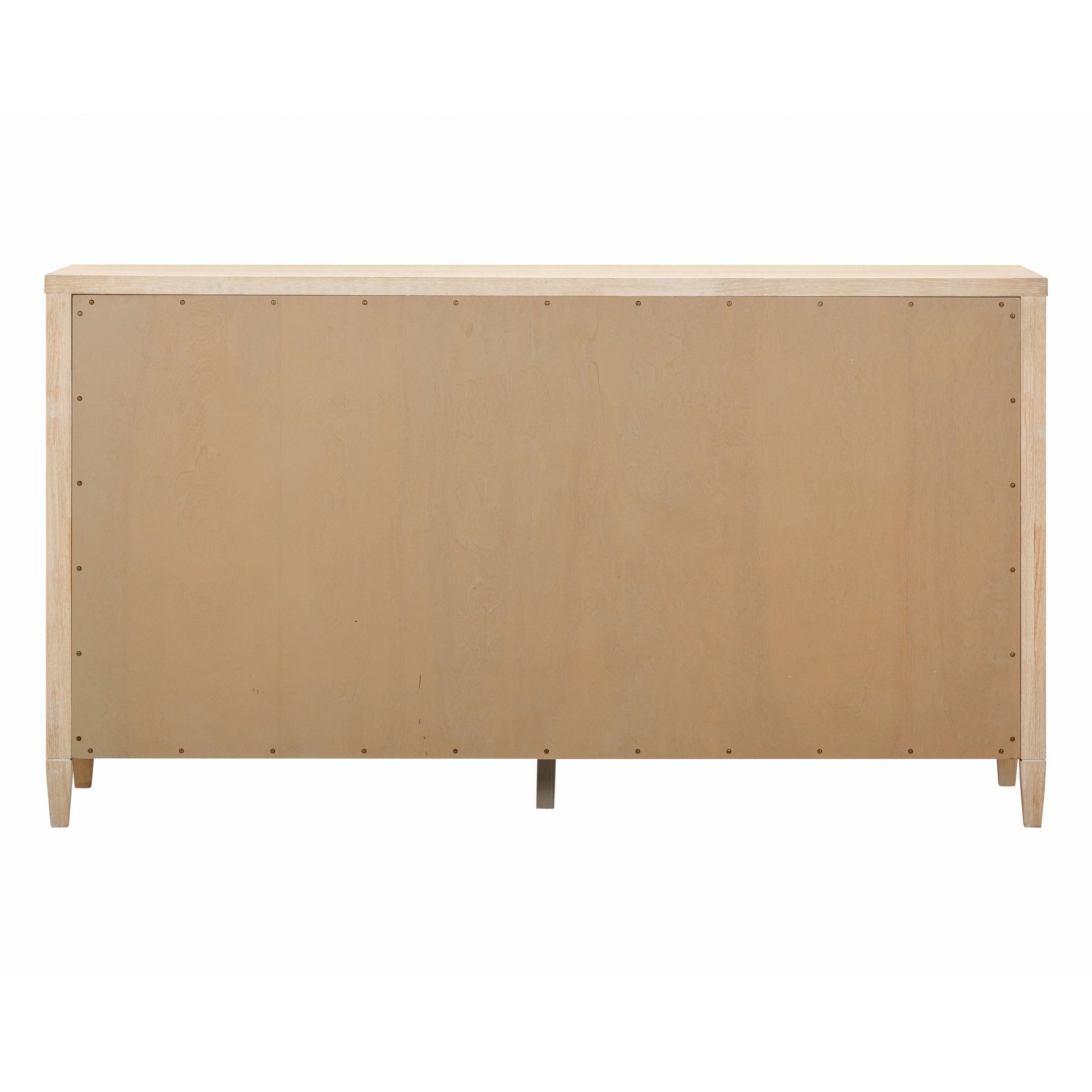 Bristol Park 62" Whitewashed Oak Wood 6-Drawer Dresser Natural by Tov Furniture