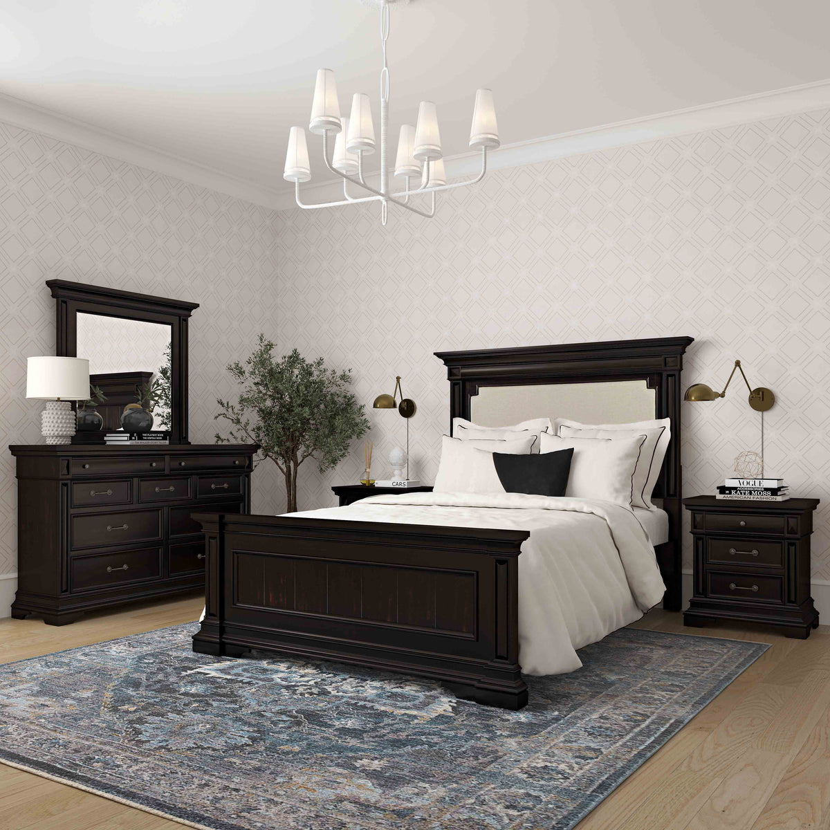 Stamford Wooden Upholstered Bed in Queen by TOV Furniture – photo 2 of 8