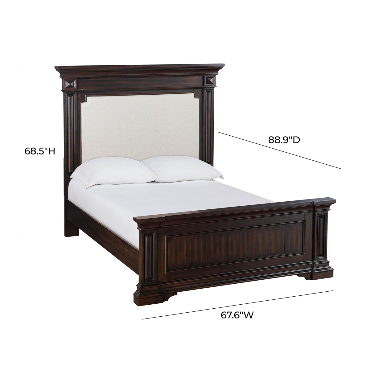 Stamford Wooden Upholstered Bed in Queen by TOV Furniture – photo 7 of 8
