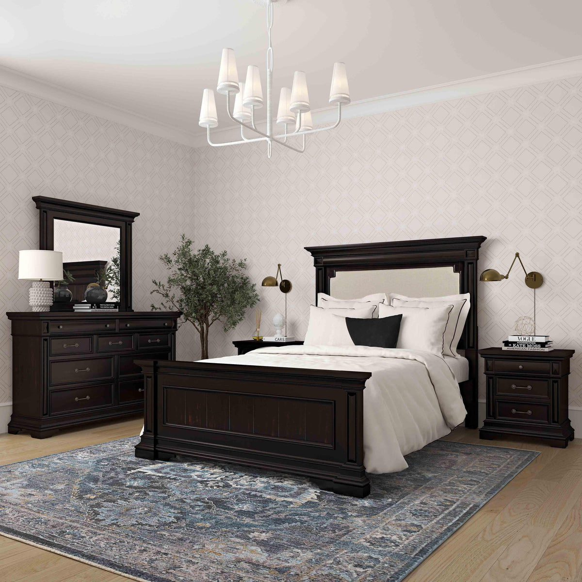 Stamford Wooden Upholstered Bed in King by TOV Furniture – photo 2 of 7
