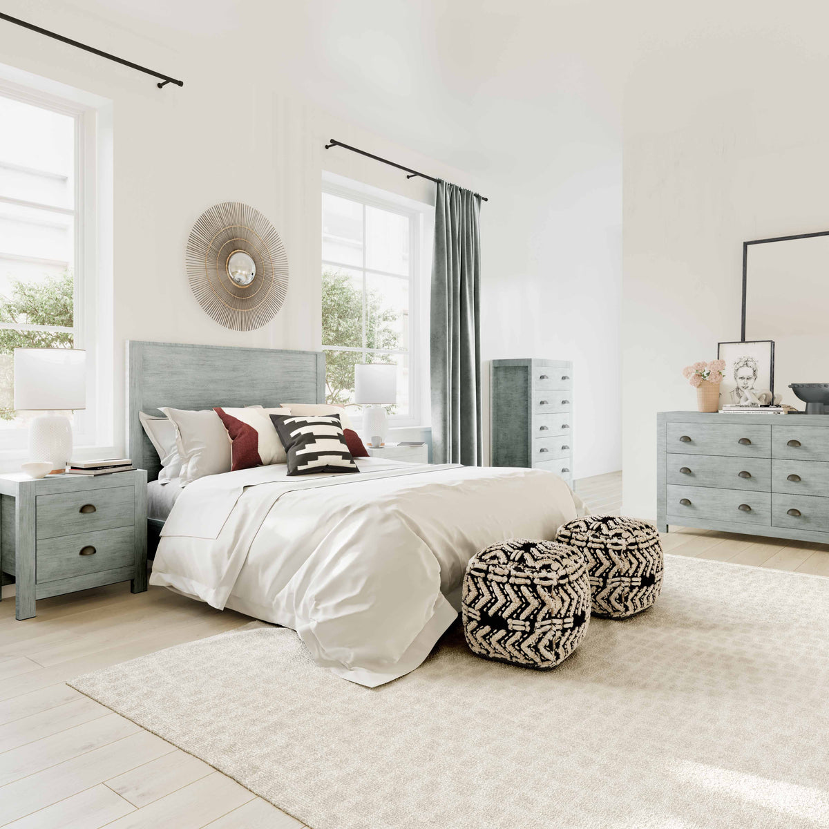 Asheville Grey Washed Wooden Queen Bed by TOV Furniture – photo 2 of 9