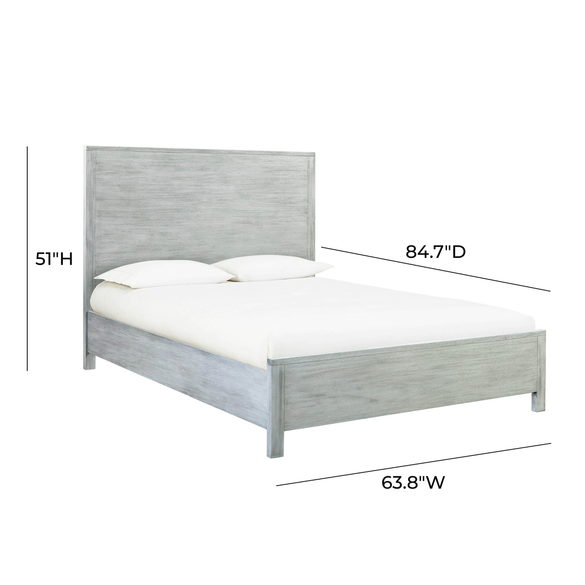 Asheville Grey Washed Wooden Queen Bed by TOV Furniture – photo 9 of 9