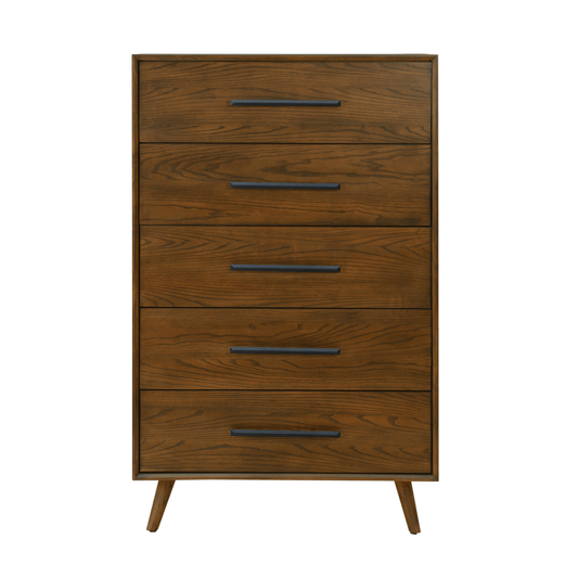 Emery 33" Walnut 5-Drawer Chest Walnut by Tov Furniture