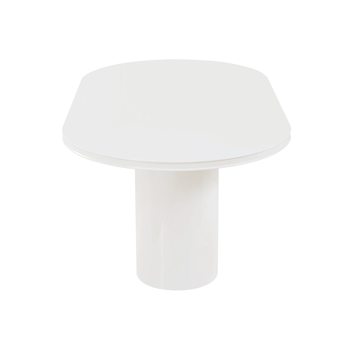 Elora White Lacquer 79" Oval Dining Table by TOV Furniture – photo 4 of 9