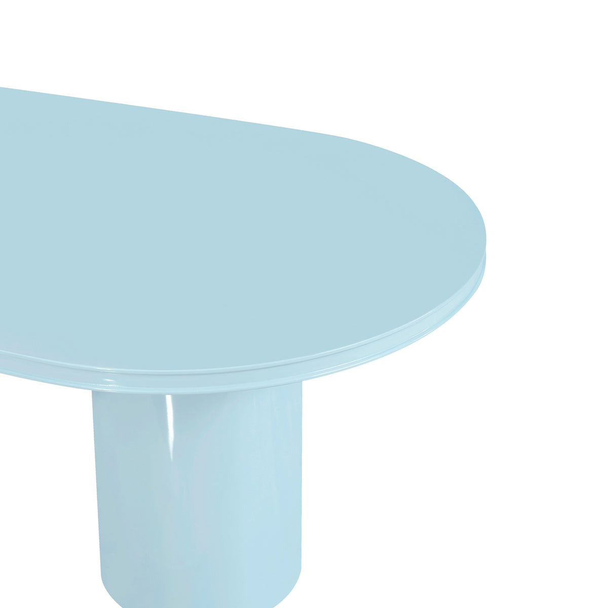 Elora Blue Lacquer 79" Oval Dining Table by TOV Furniture – photo 5 of 9