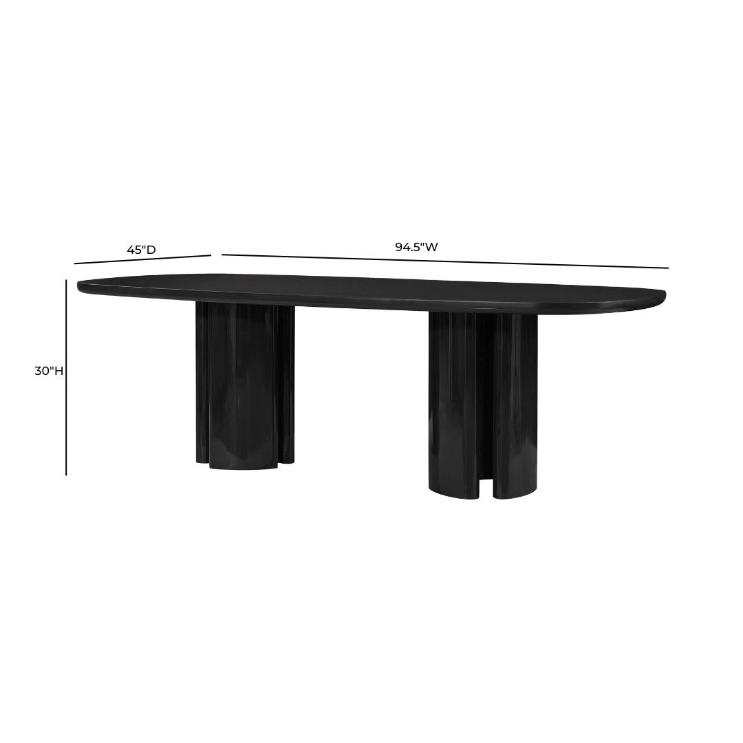 Zola 94 5 Lacquer Oval Dining Table Ren D5120 15