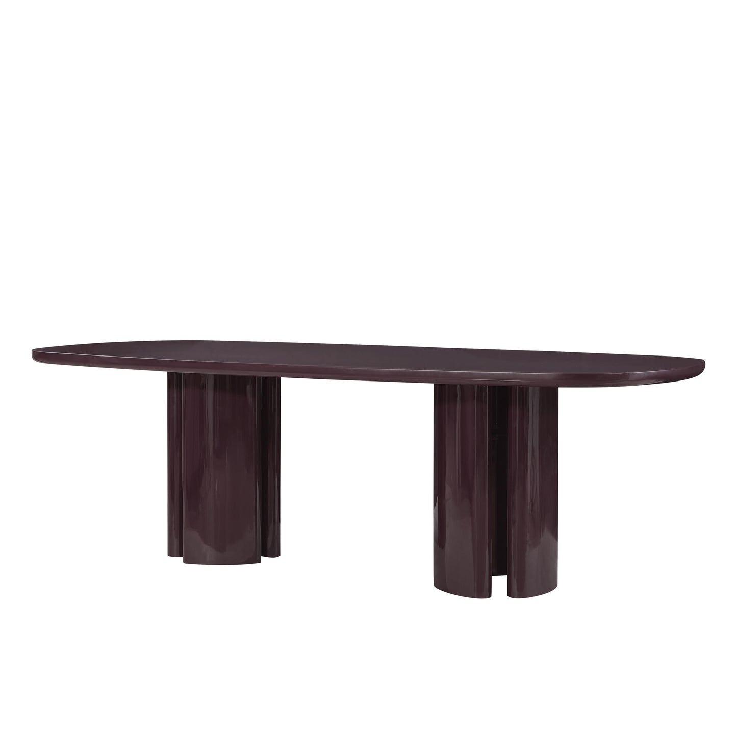 Zola 94 5 Lacquer Oval Dining Table Ren D5120 15
