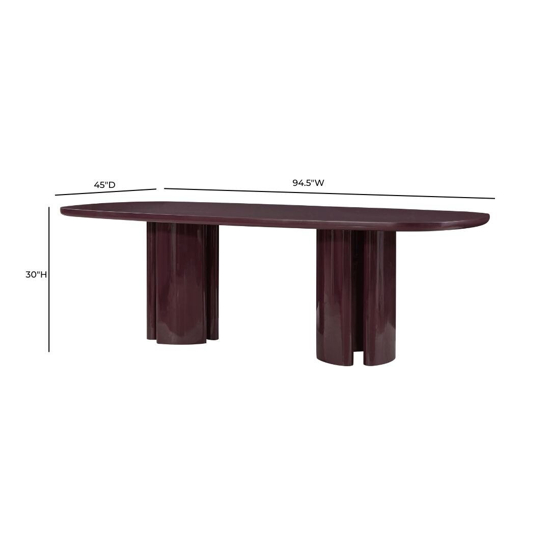 Zola 94 5 Lacquer Oval Dining Table Ren D5120 15