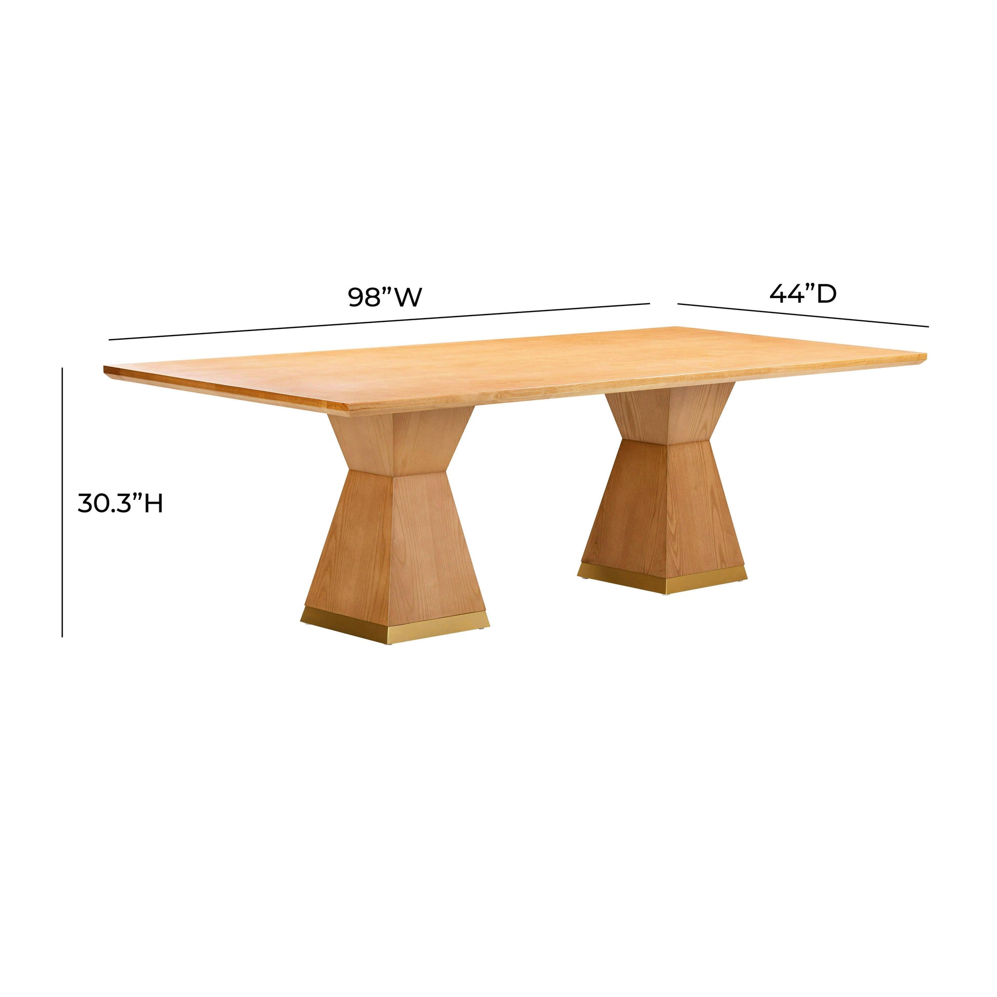 Nolan 98 Wood Rectangular Dining Table Ren D6041 15
