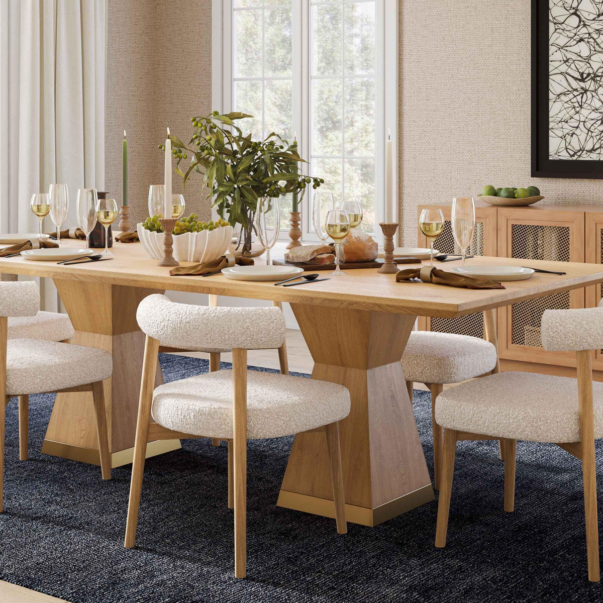 Nolan Natural Wood Dining Table by TOV Furniture – photo 8 of 10