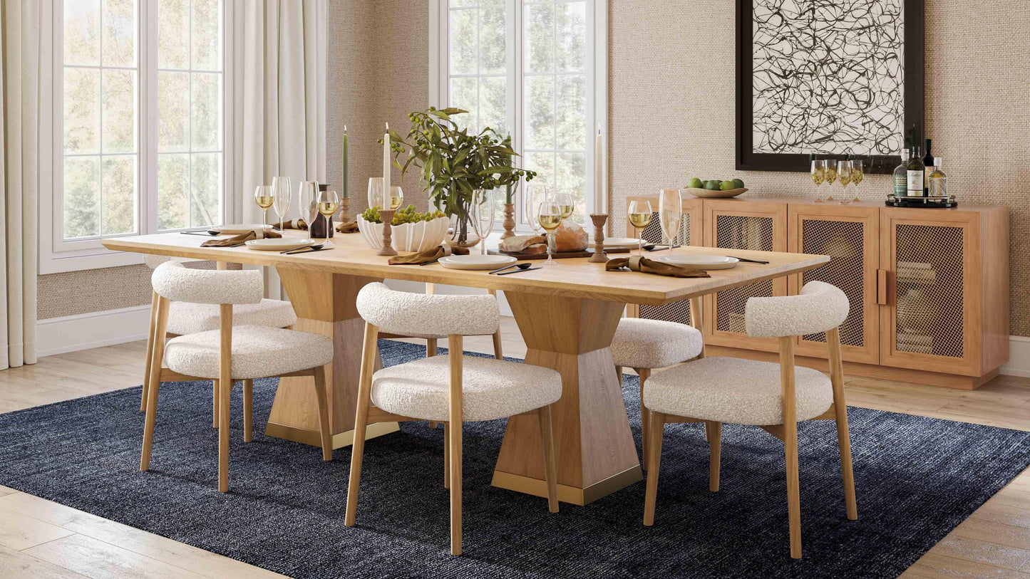 Nolan 98 Wood Rectangular Dining Table Ren D6041 15