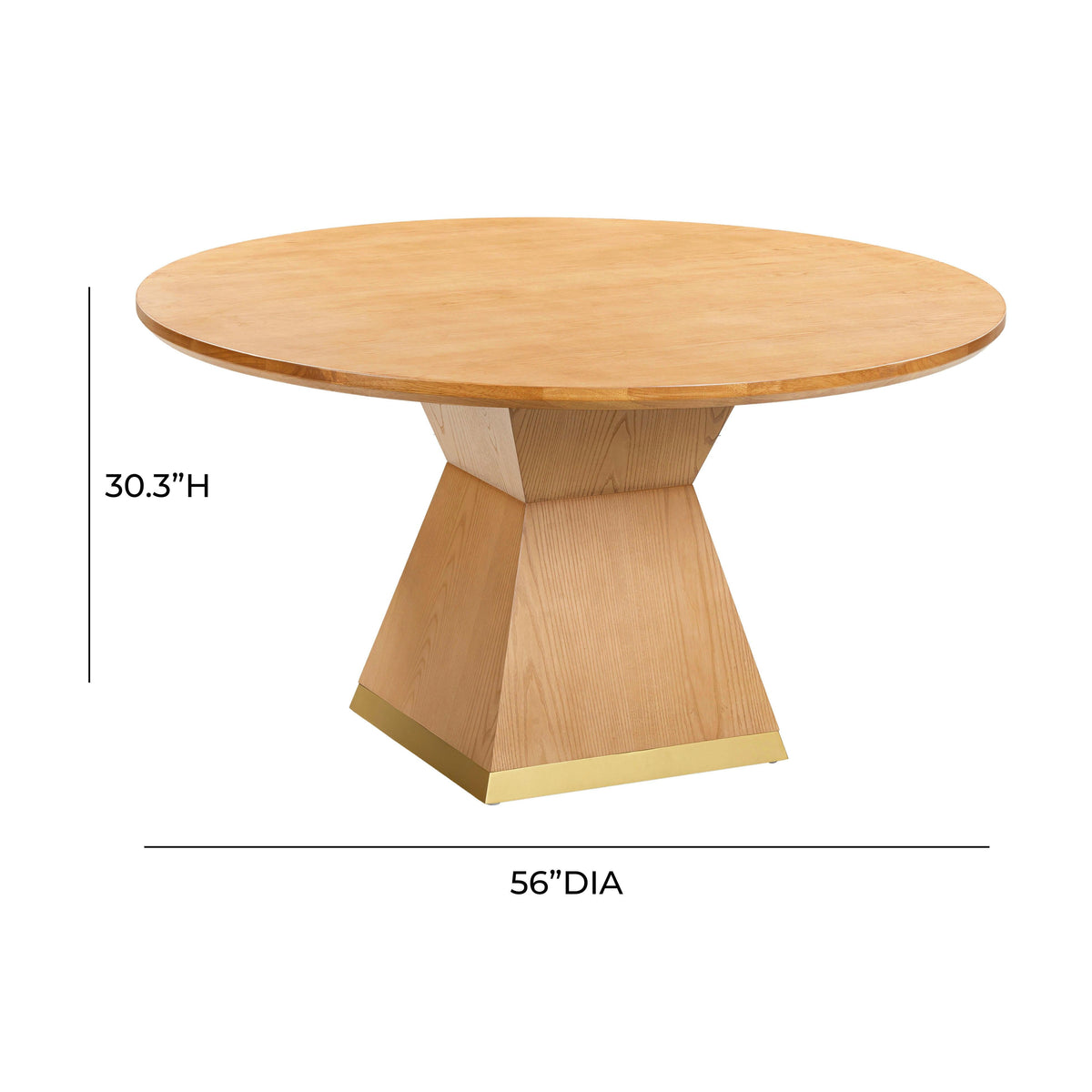 Nolan Natural Wood Round Dining Table by TOV Furniture – photo 5 of 7
