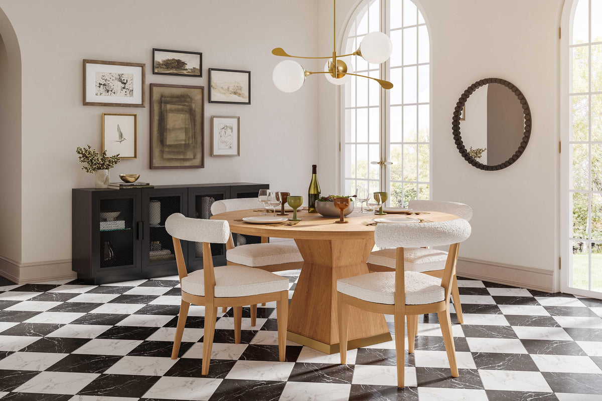 Nolan Natural Wood Round Dining Table by TOV Furniture – photo 7 of 7