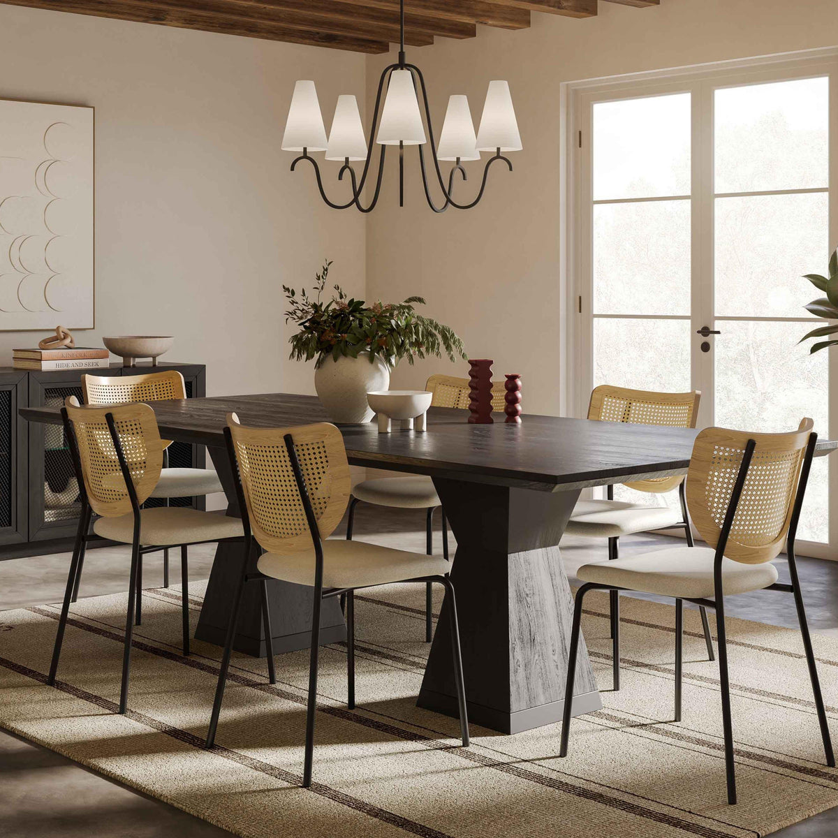 Nolan Black Wood Dining Table by TOV Furniture – photo 1 of 4