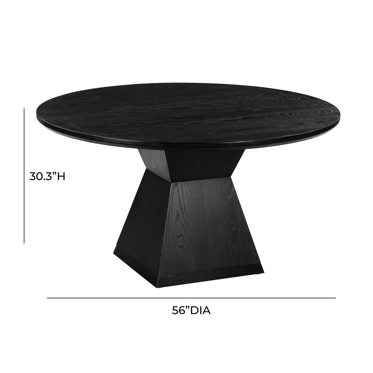 Nolan Black Round Wood Dining Table by TOV Furniture – photo 9 of 9