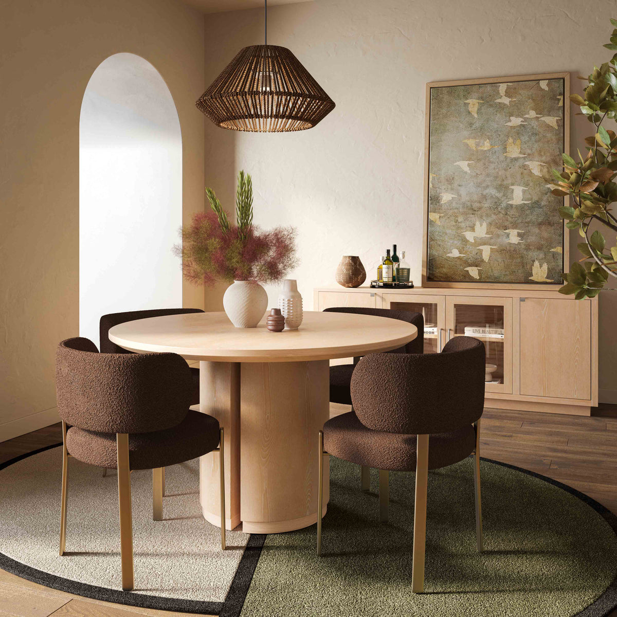 Marlow Natural Wood Round Dining Table by TOV Furniture – photo 7 of 7