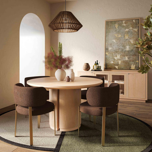 Marlow Natural Wood Round Dining Table by TOV Furniture – photo 2 of 7
