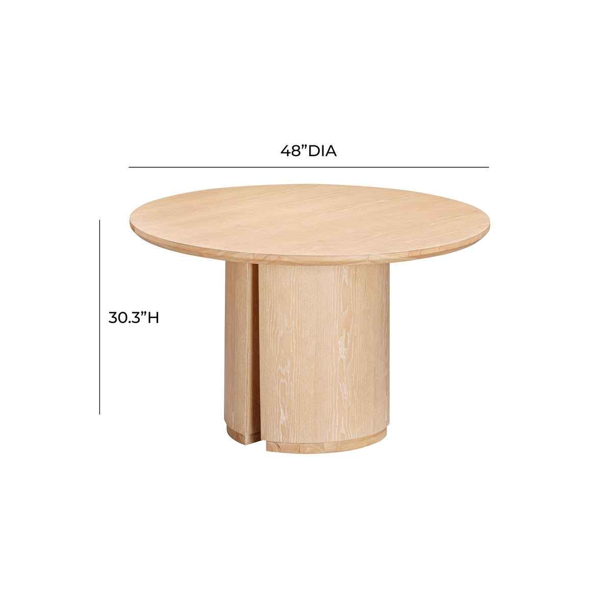 Marlow Natural Wood Round Dining Table by TOV Furniture – photo 6 of 7