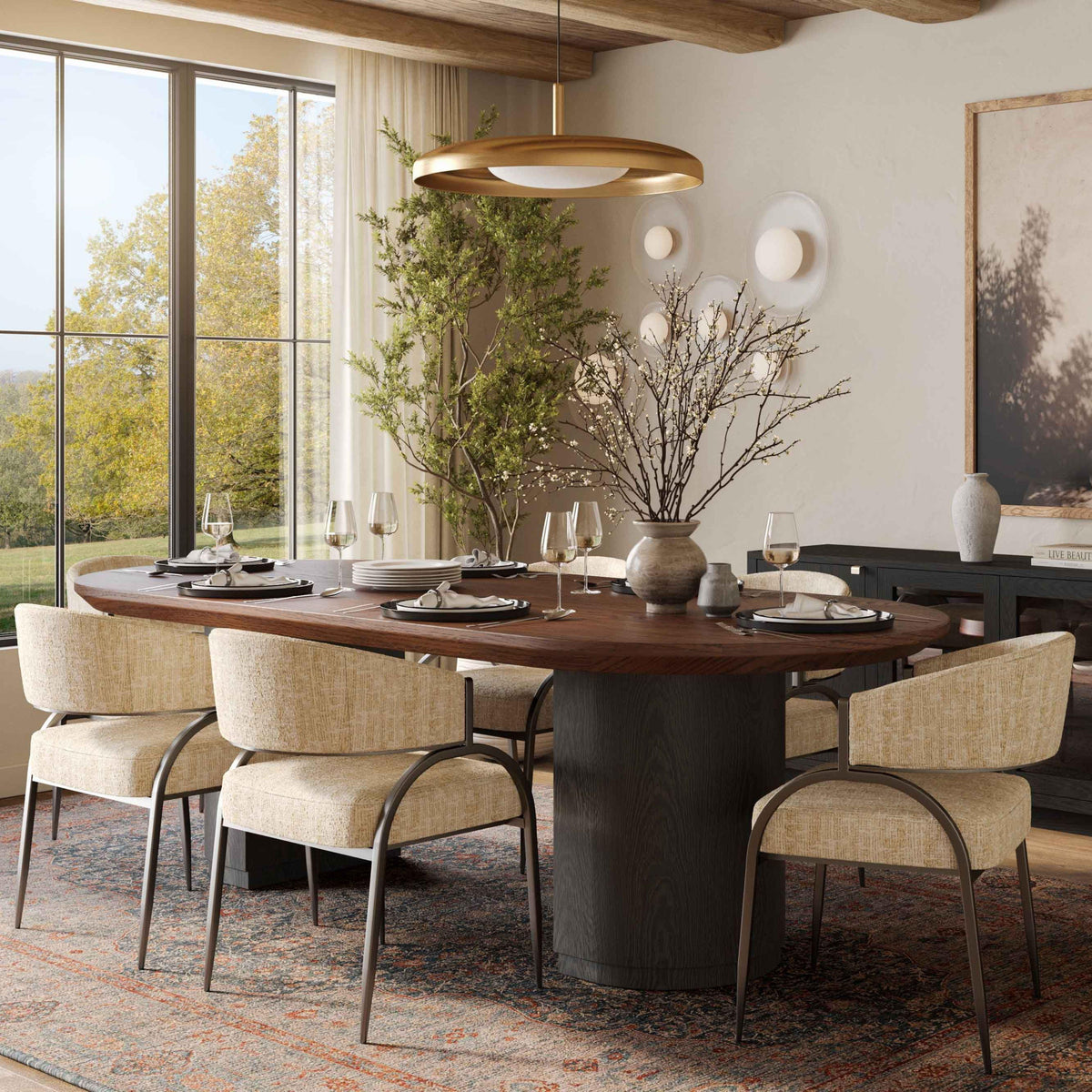 Marlow Black Wood Dining Table by TOV Furniture – photo 2 of 11