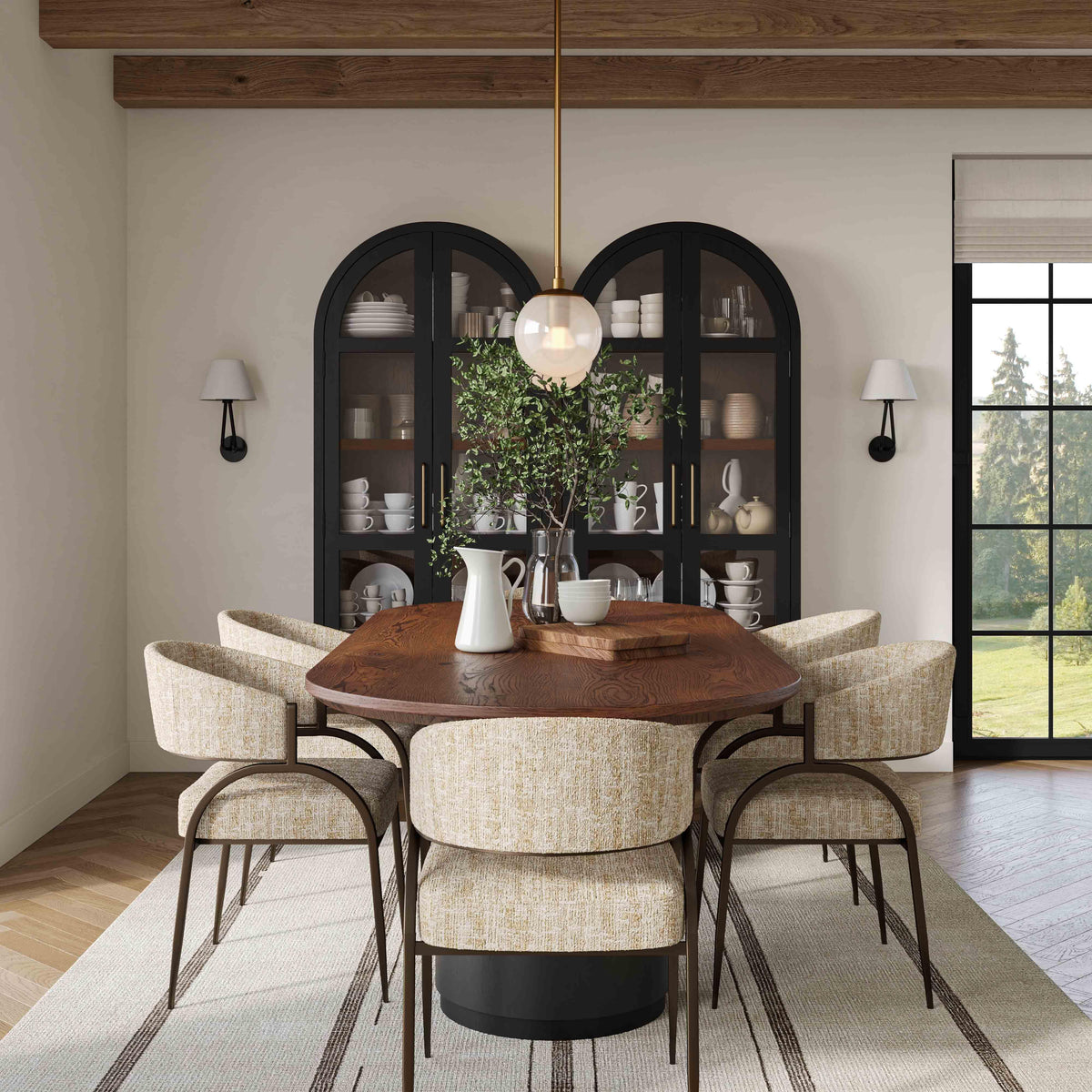 Marlow Black Wood Dining Table by TOV Furniture – photo 8 of 11
