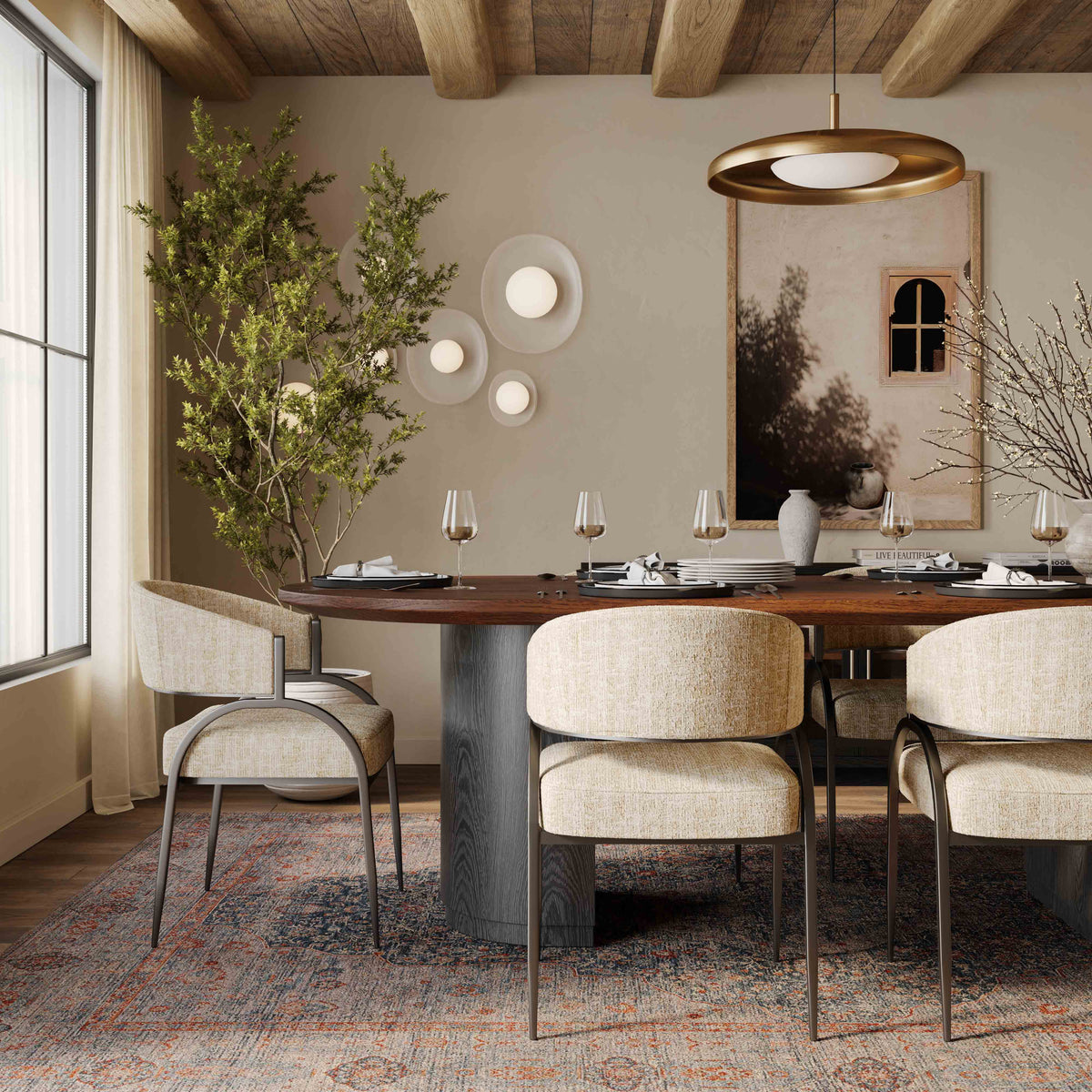 Marlow Black Wood Dining Table by TOV Furniture – photo 9 of 11