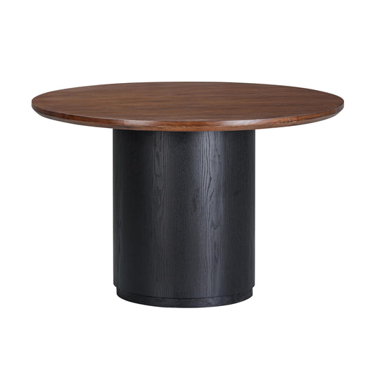 Marlow 48" Wood Round Dining Table Black by Tov Furniture