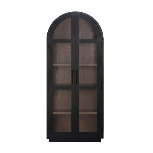Marlow Wood Display Cabinet Black by Tov Furniture