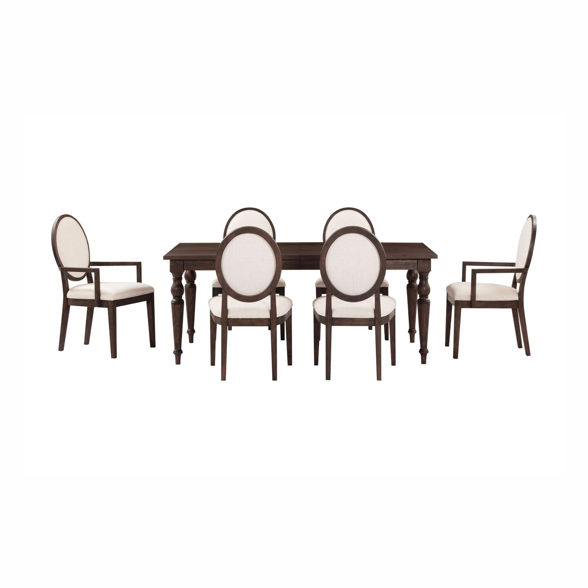 Mila Dark Brown and Beige Performance Fabric Dining Chair - Set of 2 by TOV Furniture – photo 8 of 8