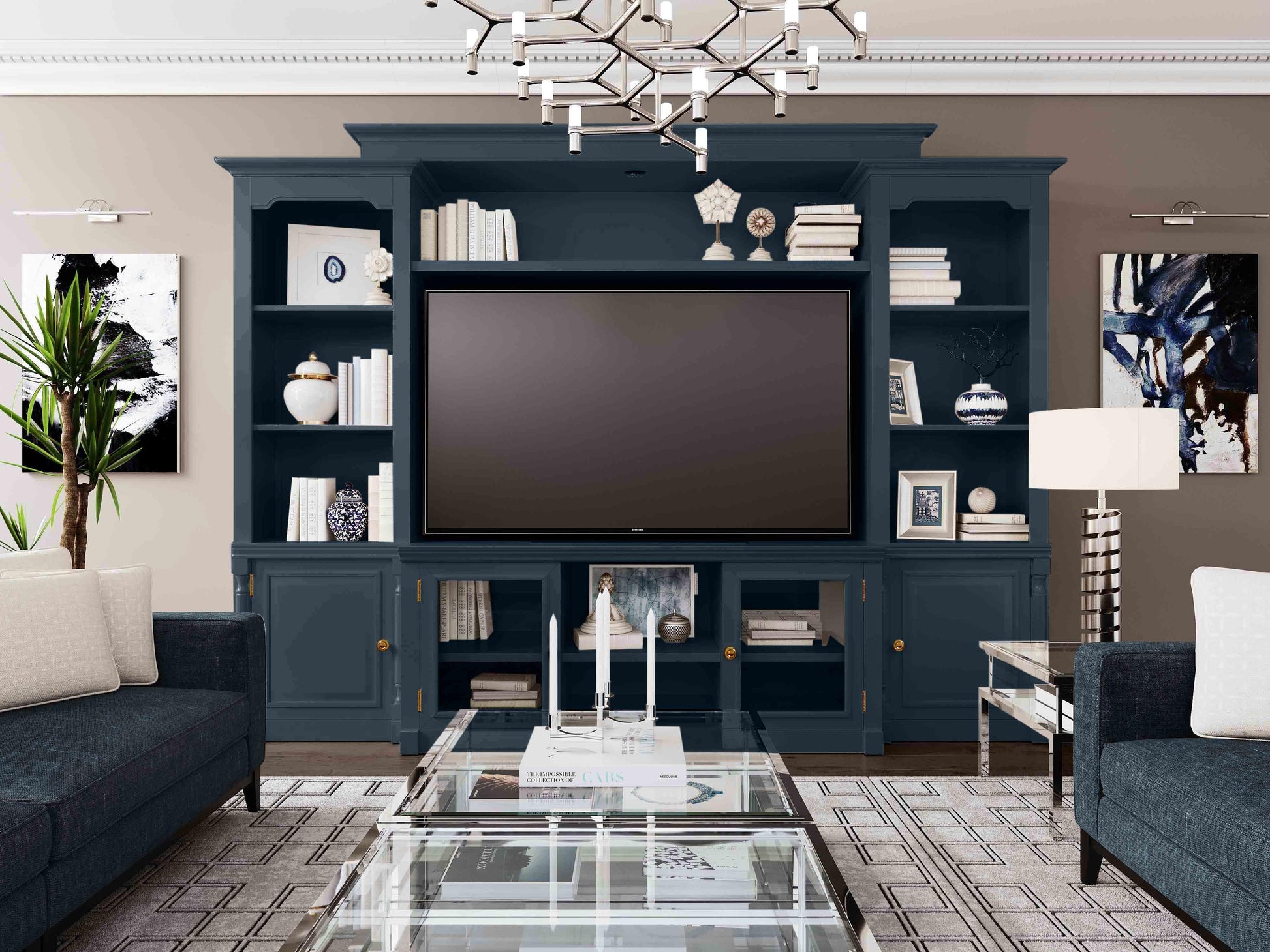 Virginia Blue Entertainment Center for 65-inch by TOV