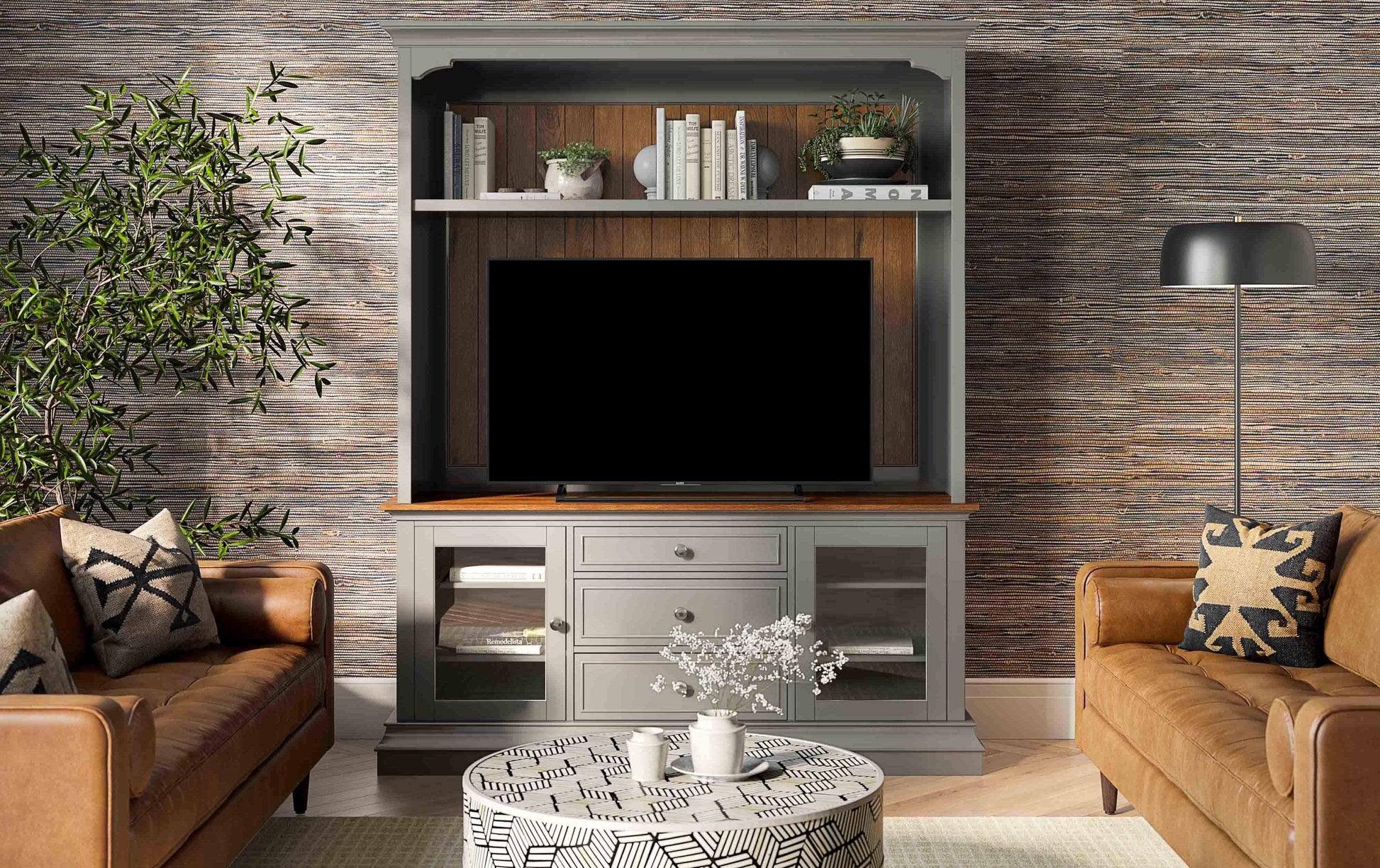 Hudson Gray Entertainment Center for 70-inch by TOV