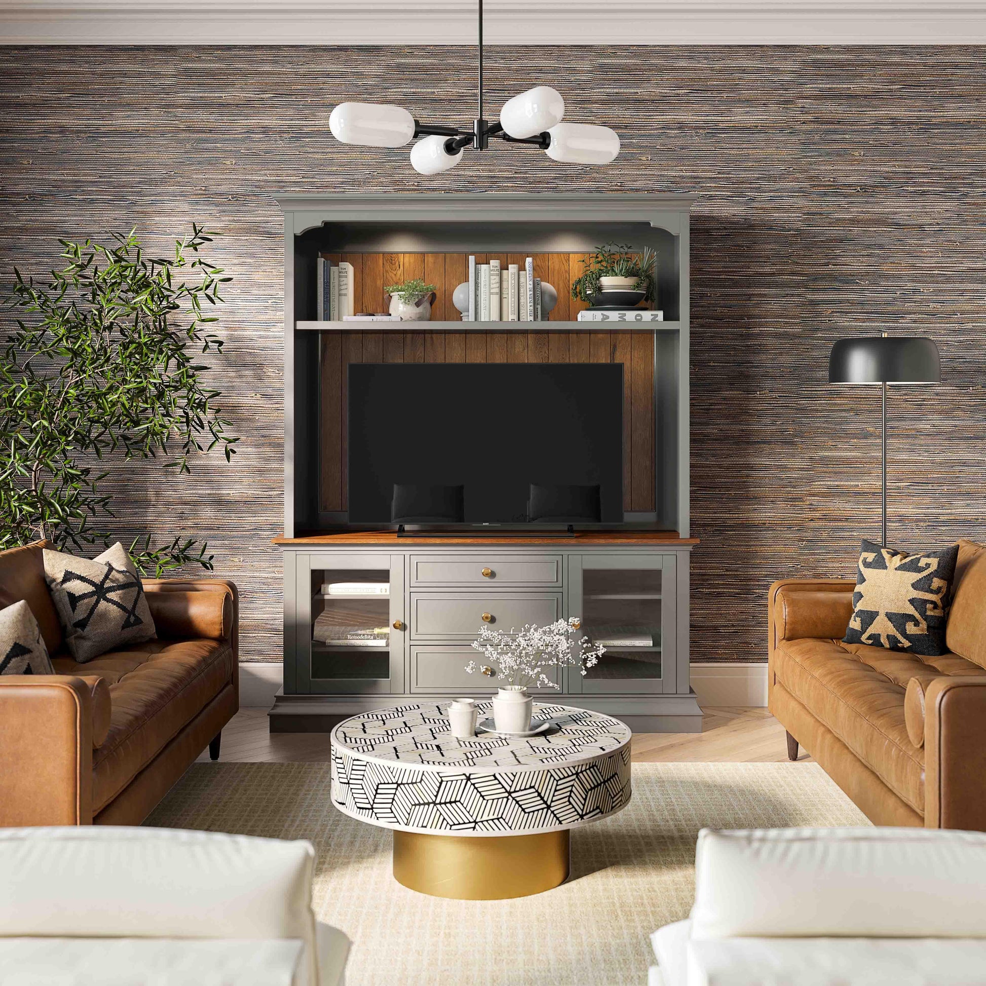 Hudson Gray Entertainment Center for 70-inch by TOV