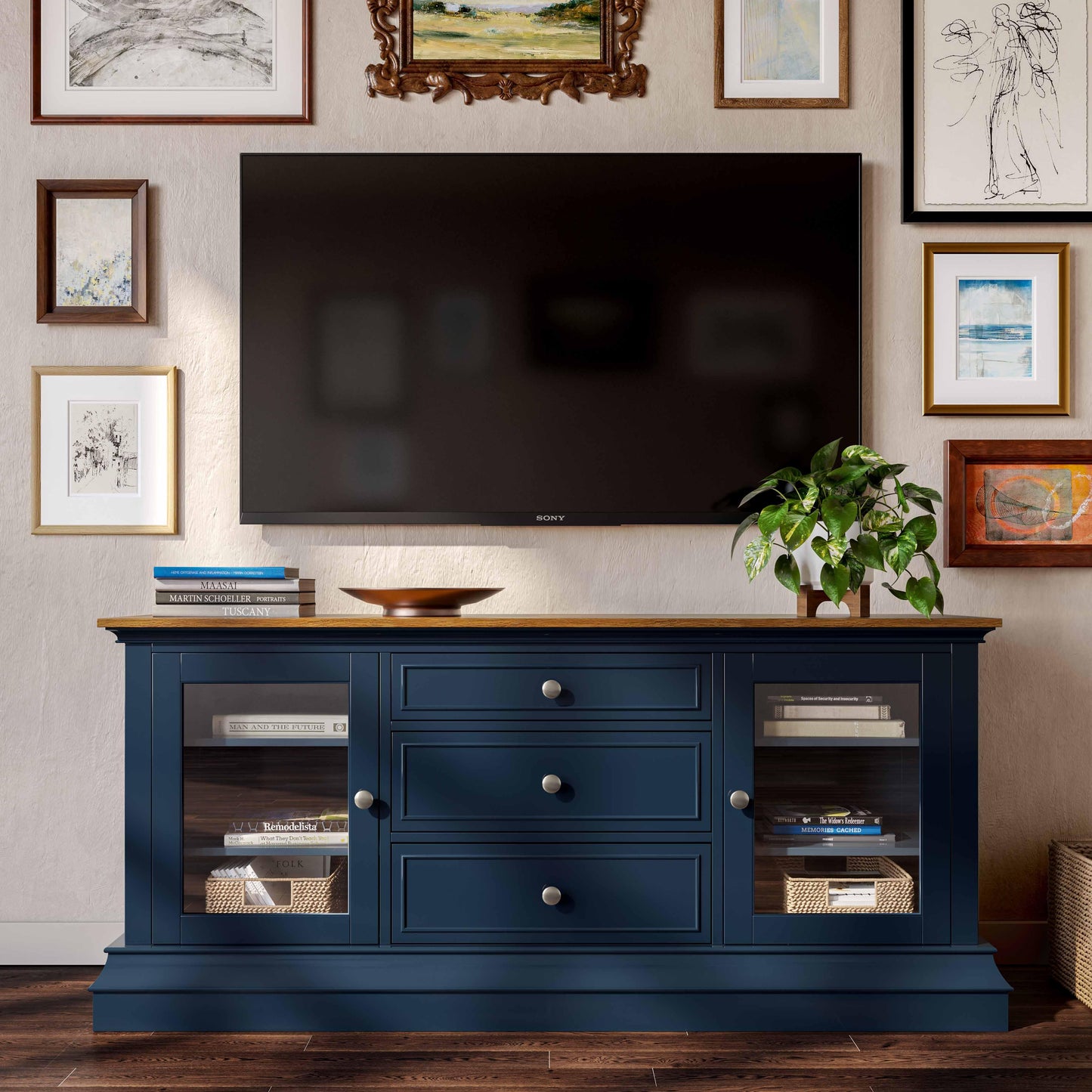 Hudson Blue Entertainment Console by TOV