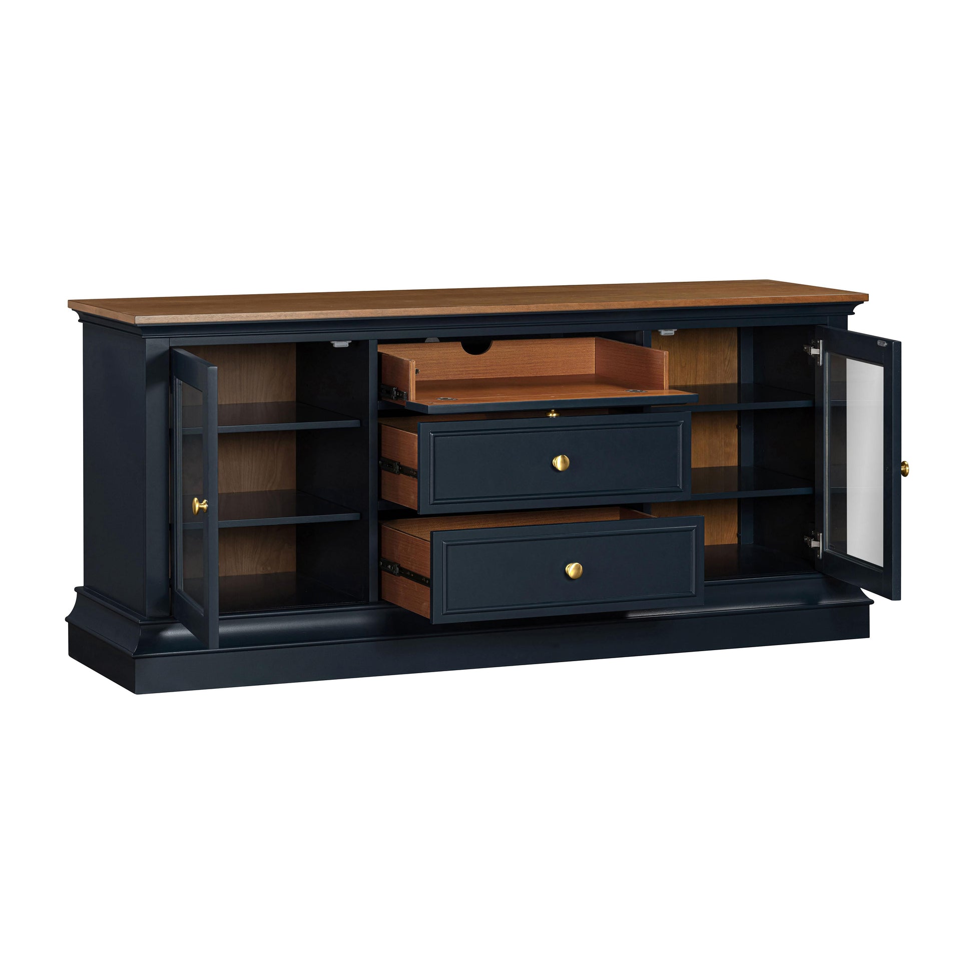 Hudson Blue Entertainment Center for 70-inch by TOV