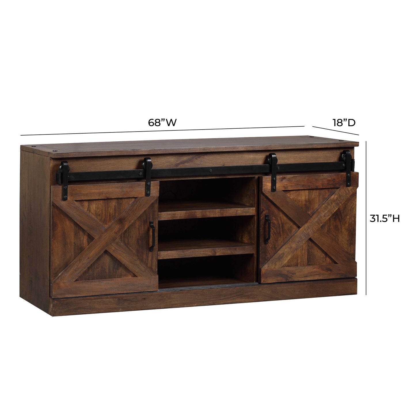 Dawson Rustic Brown Console by TOV