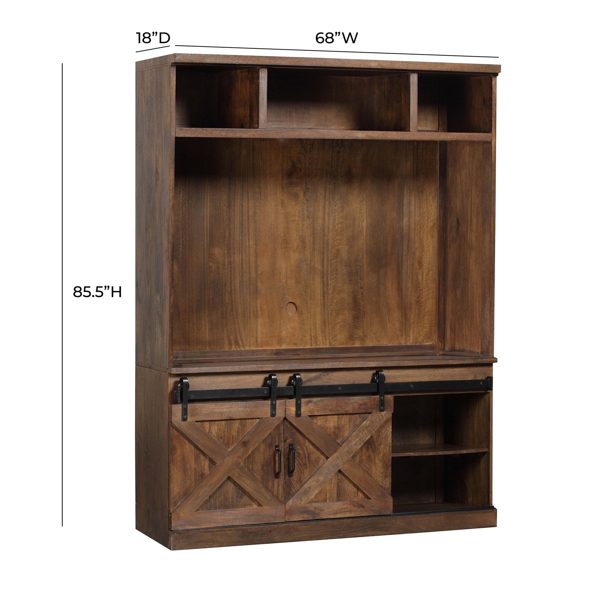 Dawson Rustic Brown Entertainment Center by TOV