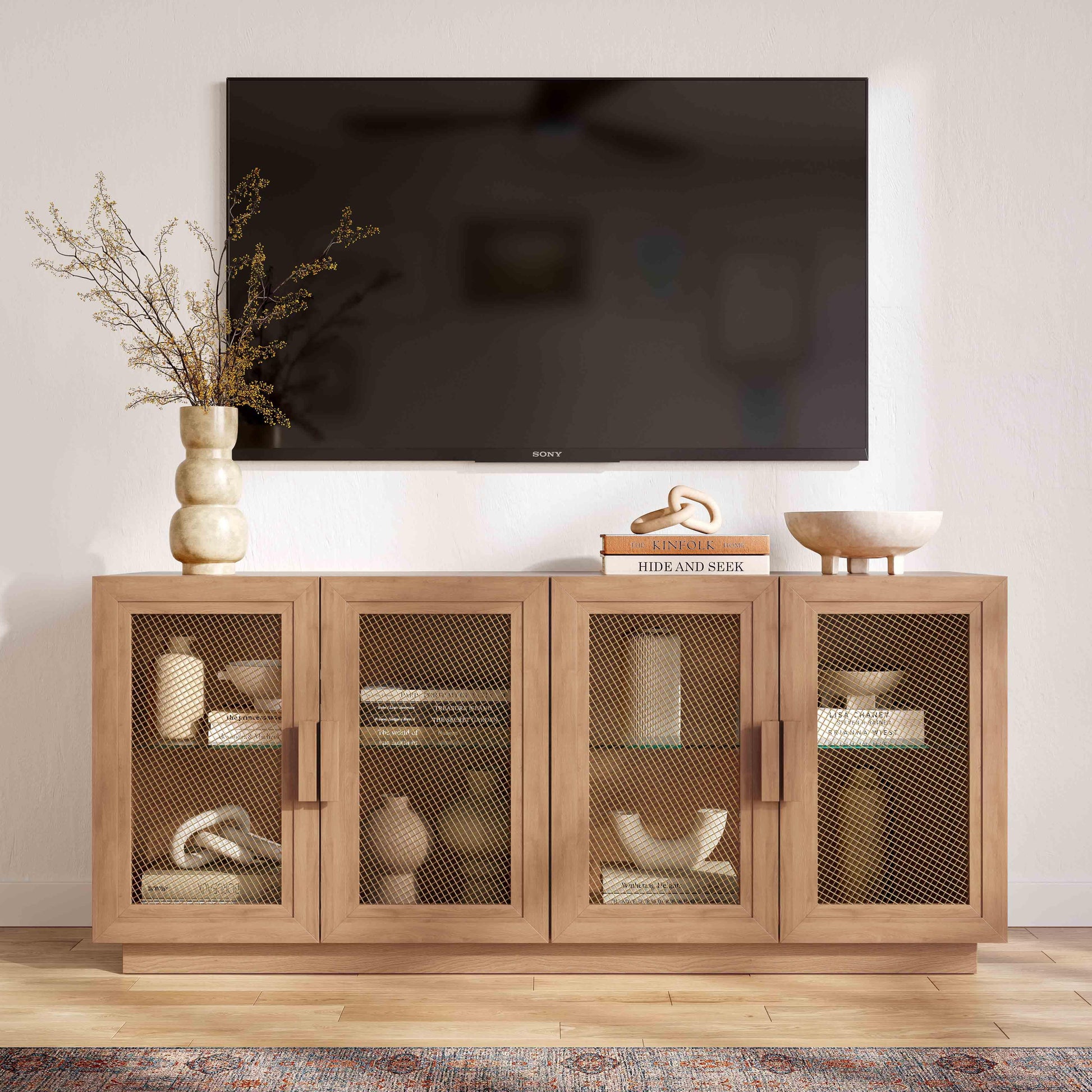 Nolan Natural Media Console by TOV