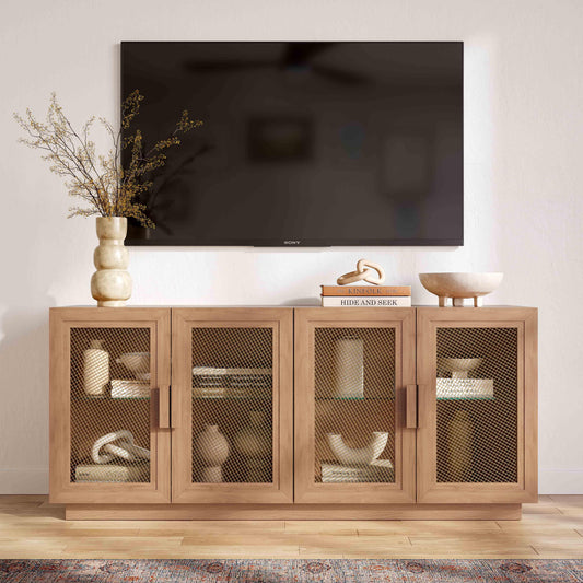 Nolan Natural Media Console by TOV Furniture – photo 2 of 11