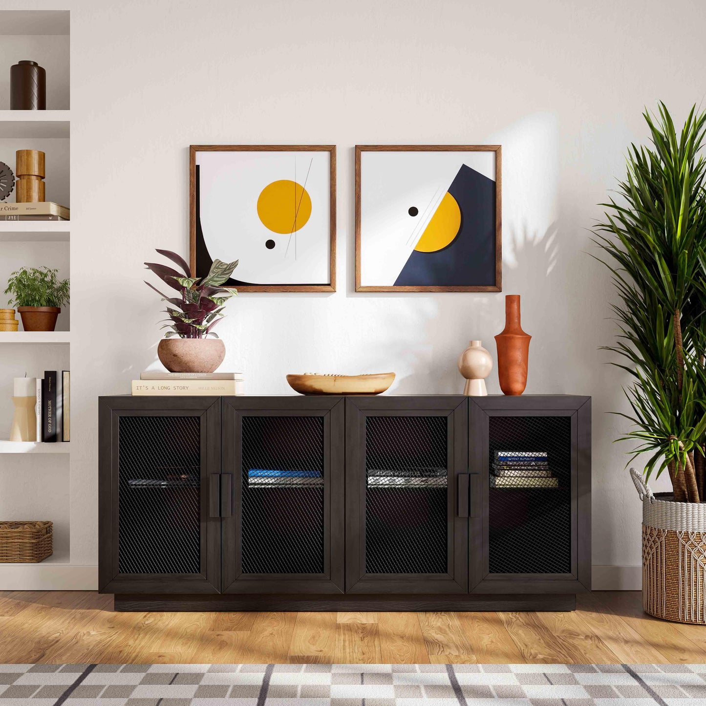 Nolan Black Wood Media Console by TOV