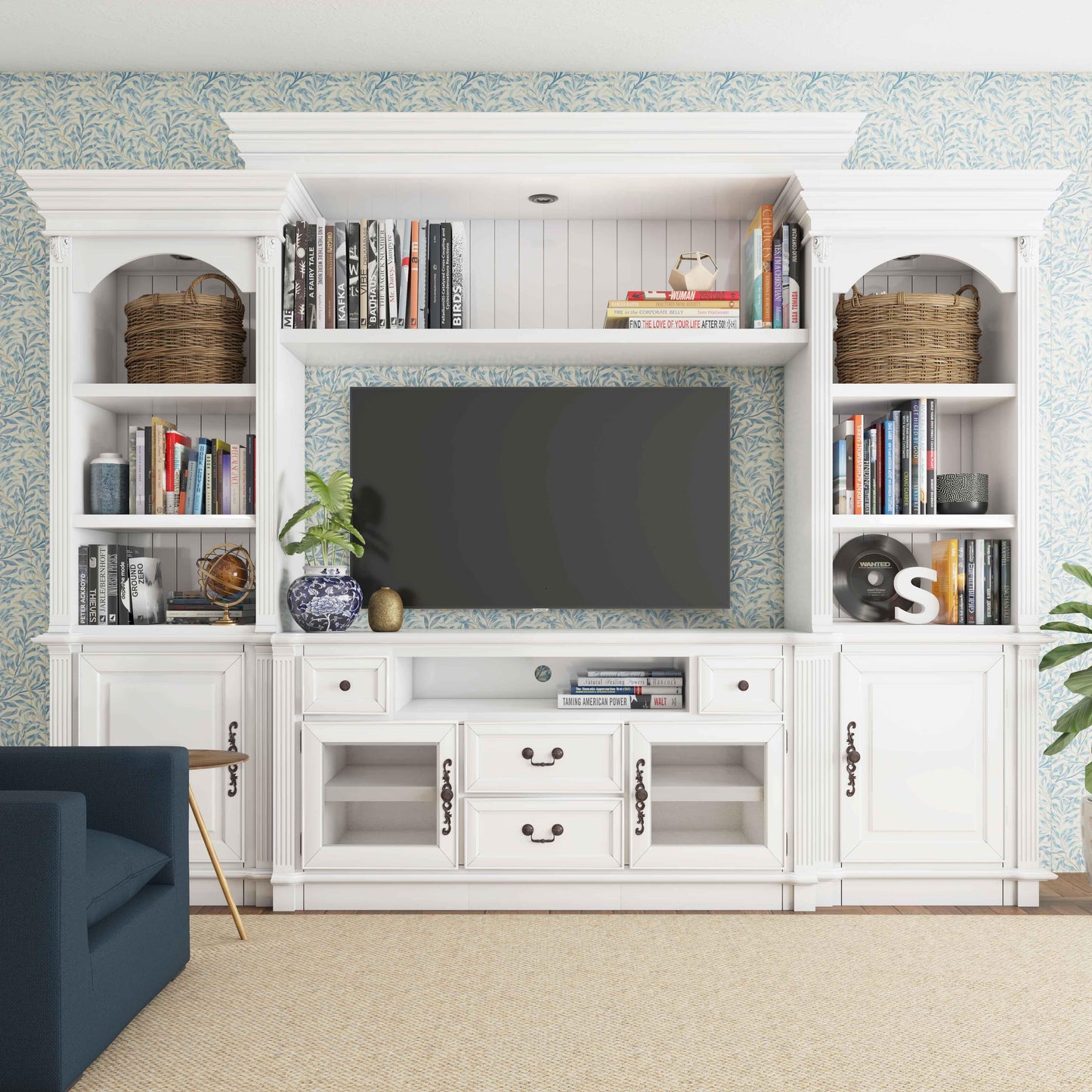 Newport White Entertainment Center for 65-inch by TOV