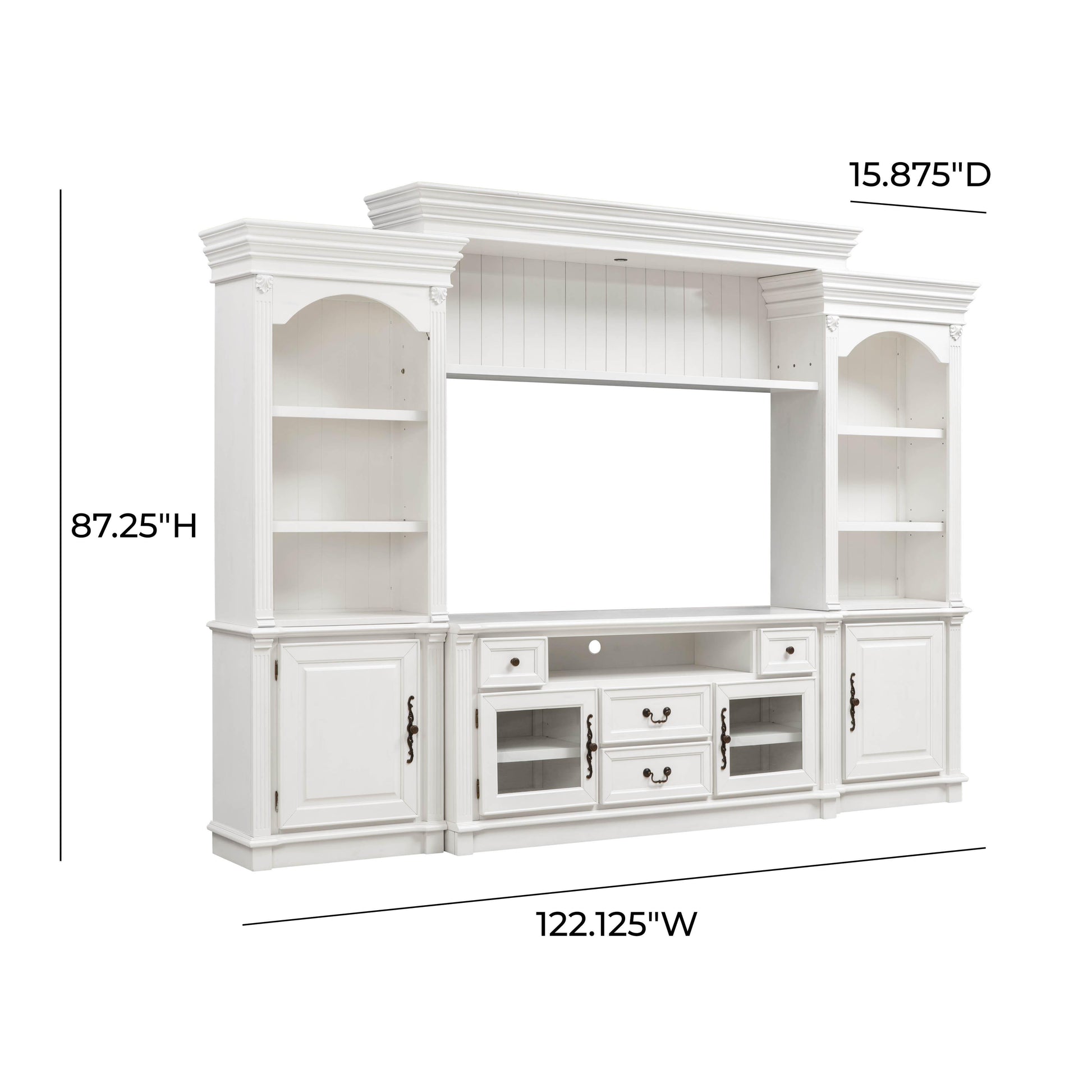 Newport White Entertainment Center for 65-inch by TOV