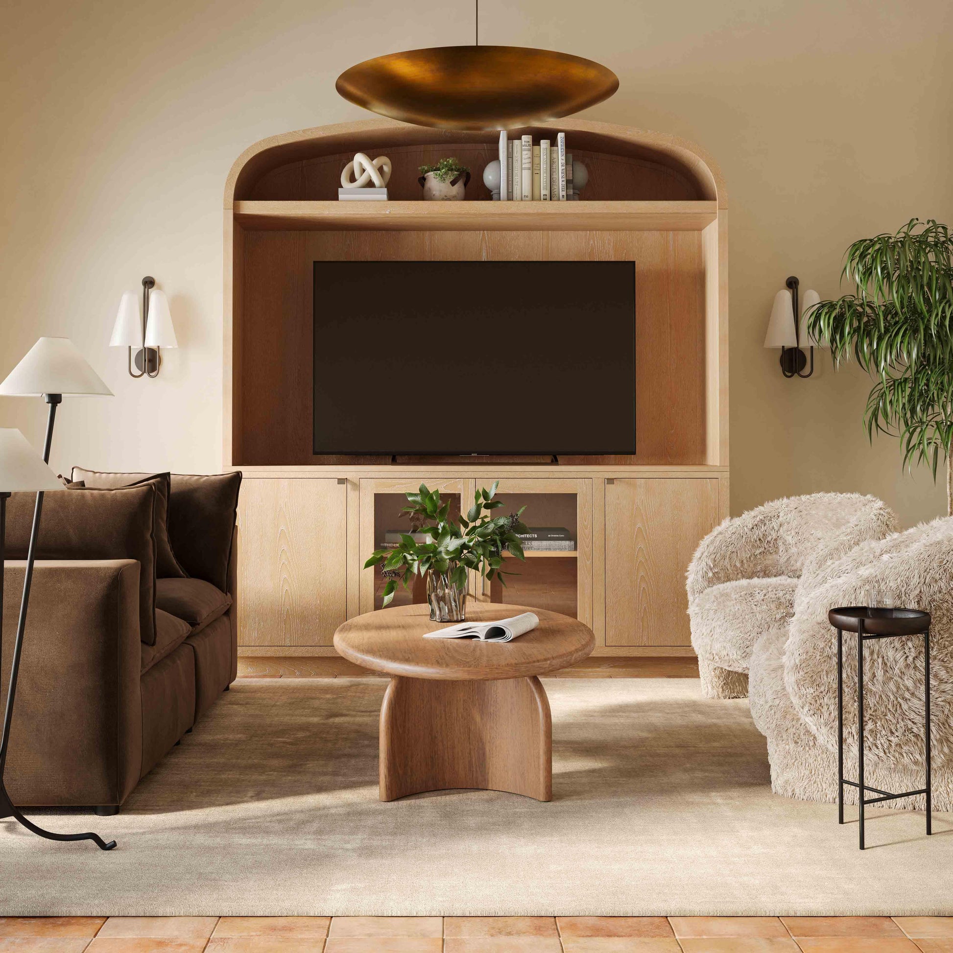 Marlow Natural Wood Entertainment Center by TOV