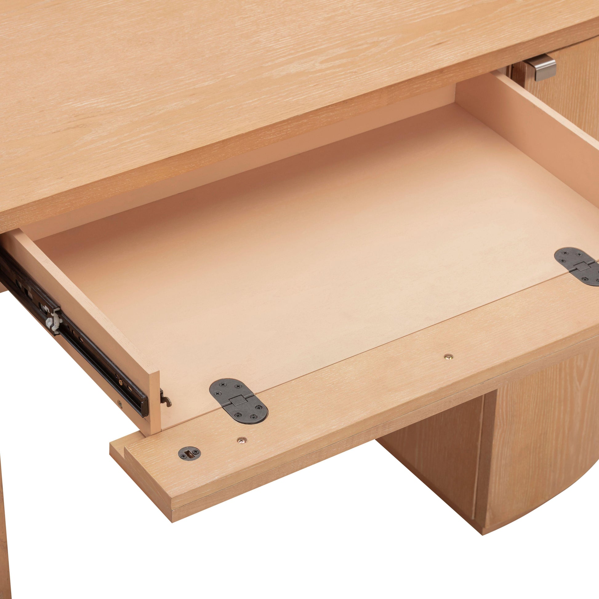 Marlow 64" Wood Executive Desk With Storage Natural by Tov Furniture