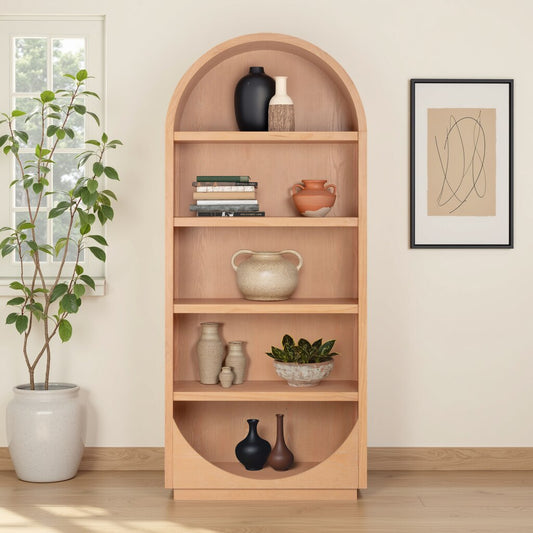 Marlow Natural Wood Bookcase by TOV Furniture – photo 2 of 13