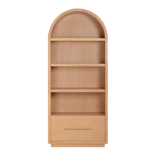 Marlow Wood Bookcase With File Drawer Natural by Tov Furniture