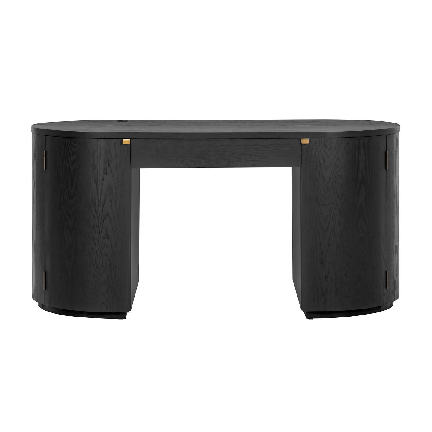 Marlow 64" Wood Executive Desk With Storage Black by Tov Furniture