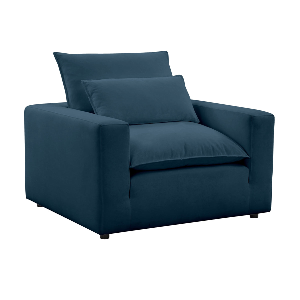 Cali Navy Performance Fabric Arm Chair by TOV Furniture – photo 1 of 6