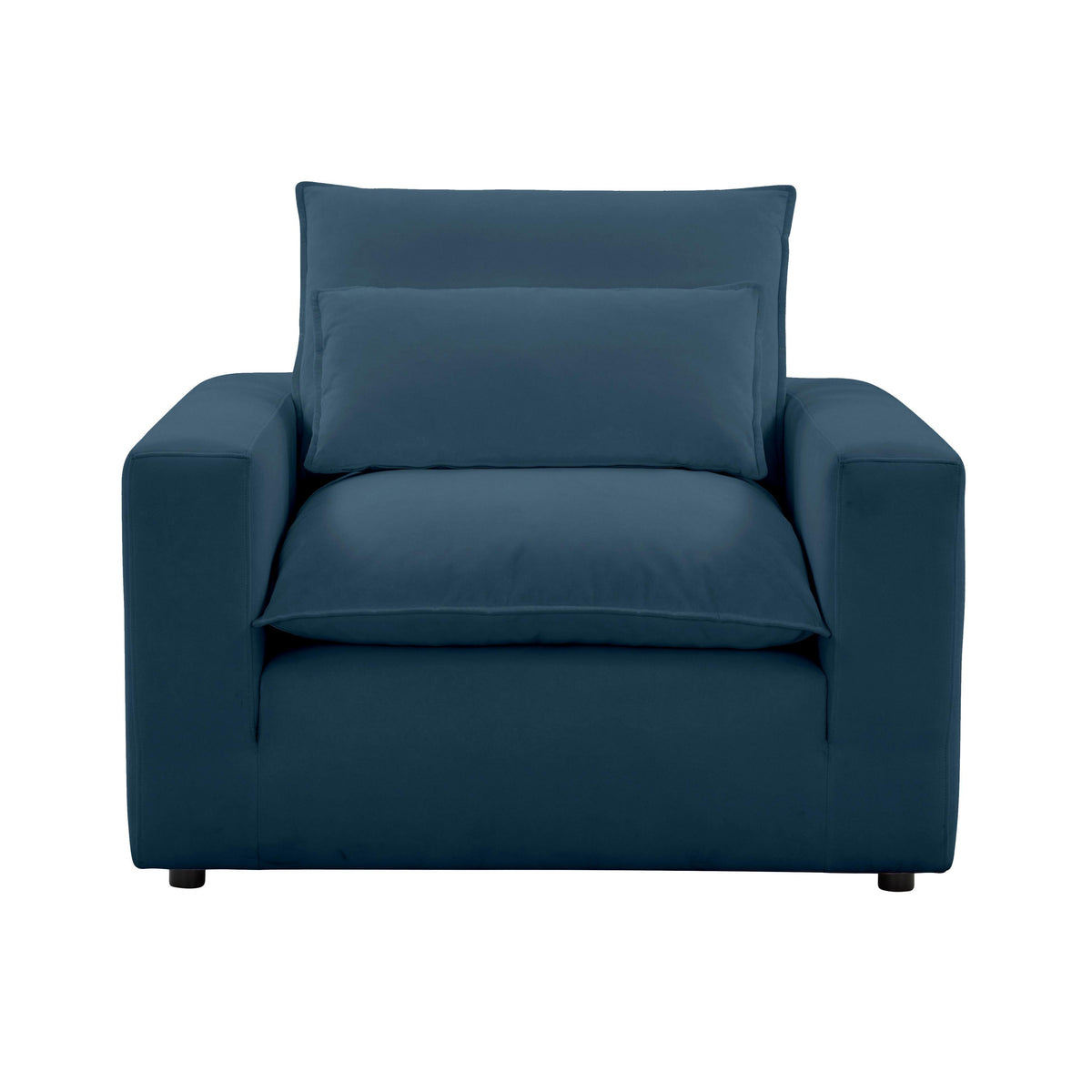 Cali Navy Performance Fabric Arm Chair by TOV Furniture – photo 3 of 6