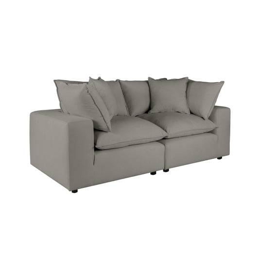 Cali Slate Performance Fabric Modular Loveseat by TOV