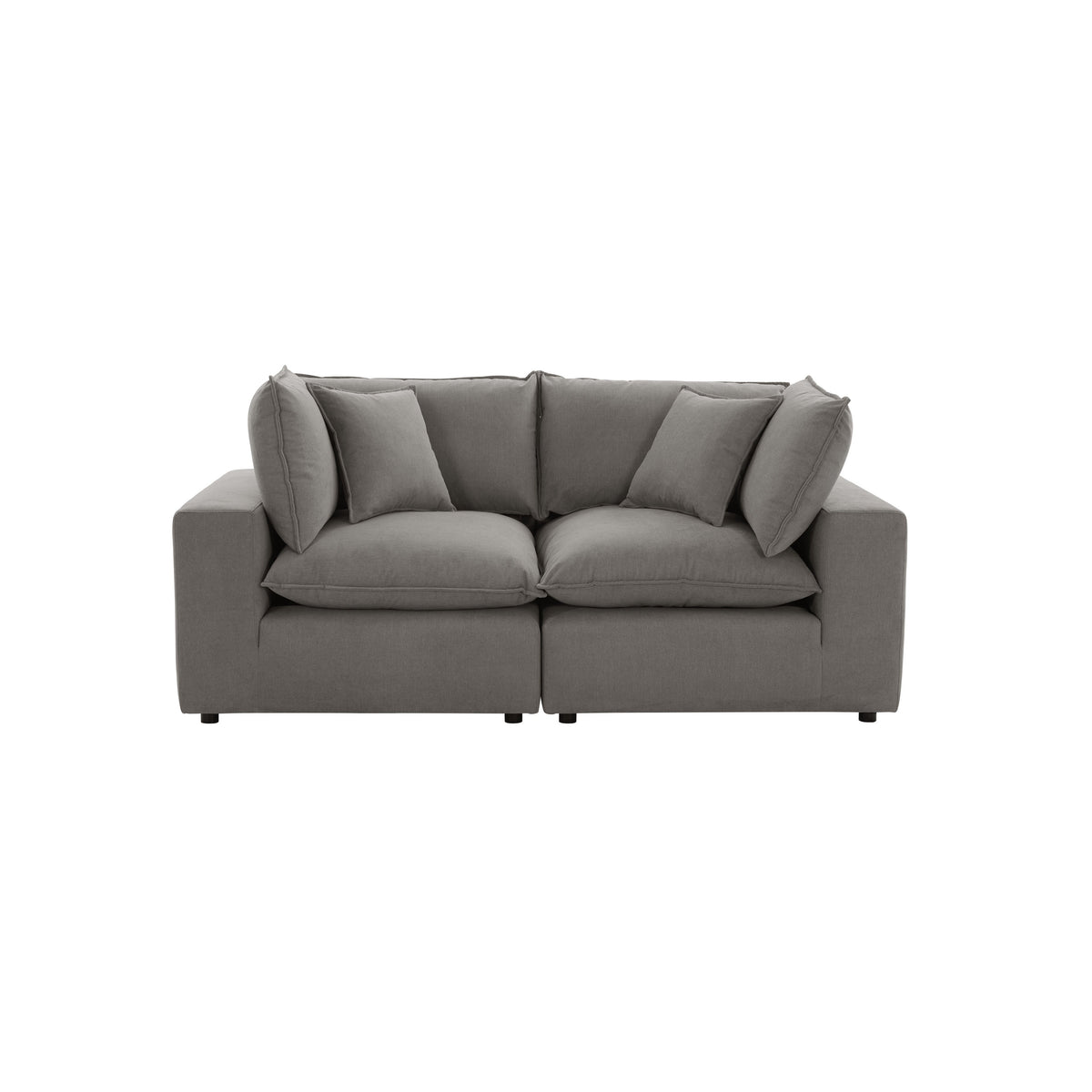 Cali 80" Slate Performance Fabric Modular Loveseat by TOV Furniture – photo 1 of 7