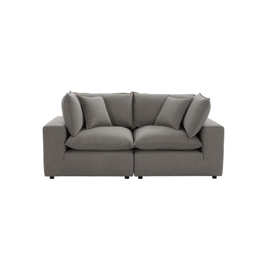 Cali 80" Slate Performance Fabric Modular Loveseat by TOV Furniture – photo 1 of 7